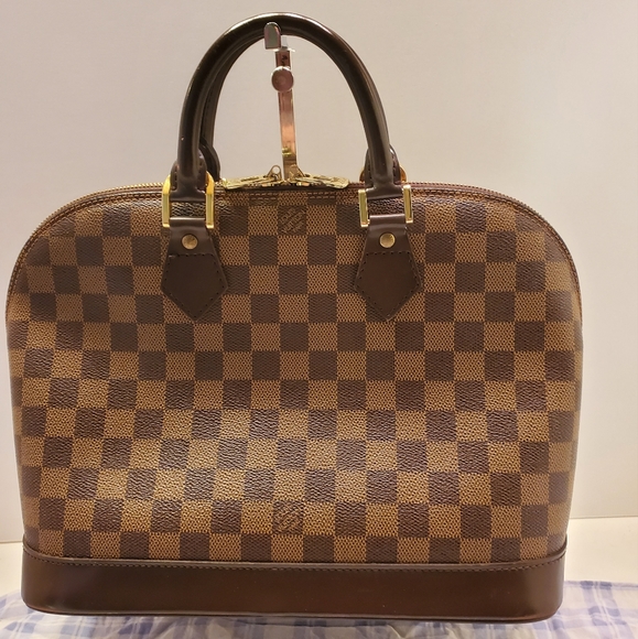 Louis Vuitton Alma PM Handbag Damiere Ebene Brown Canvas Bag N51131 - VGC - Picture 2 of 16